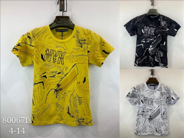 NYK T-Shirt gelb / schwarz / weiß