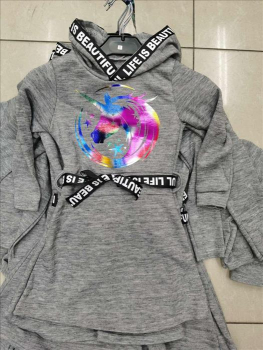Einhorn Kleid grau
