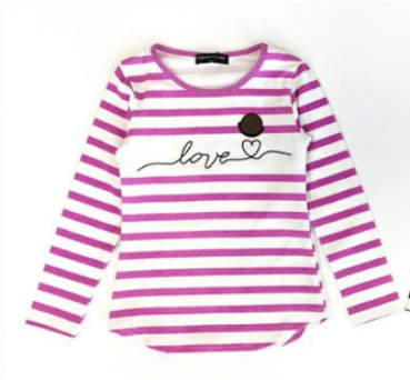 Love Langarmshirt gestreift