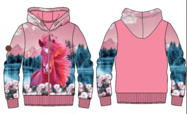 Pferde Sweatjacke rosa