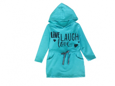 Hoodiekleid Laugh türkis
