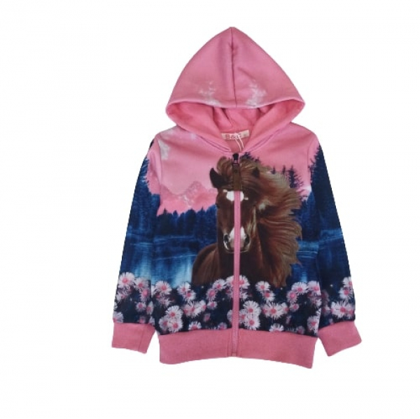 Pferde Sweatjacke rosa