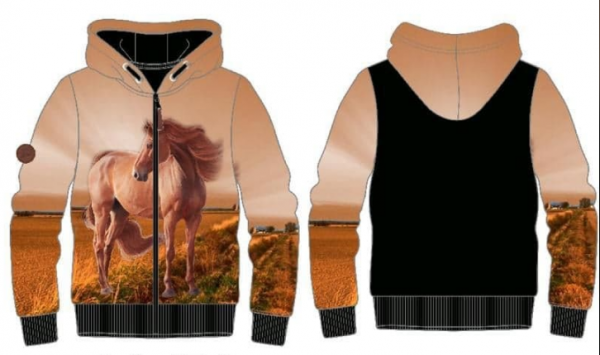 Pferde Sweatjacke braun