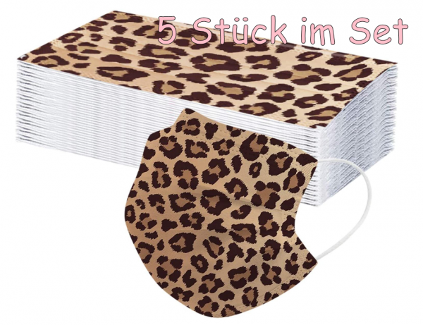 Einmal-Mundschutz Leo 5er Set